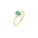 Bague or jaune vladimir emeraude diamants