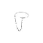 Bague d'oreille unitaire sara argent blanc