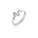 Bague oria argent blanc