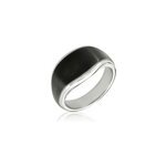 Bague otis acier argent