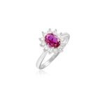 Bague perez argent blanc oxyde de zirconium