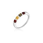 Bague philo argent blanc ambre Bague philo argent blanc ambre
