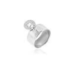 Bague piassina argent blanc nacre