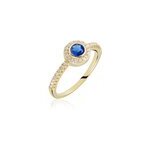 Bague plaqu or eugenie pierre synthtique