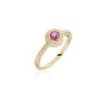 Bague plaqu or eugenie pierre synthtique