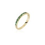 Bague plaqu or jai oxyde de zirconium