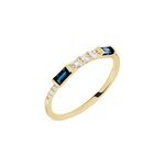 Bague plaqu or jaune calvin oxyde de zirconium