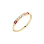 Bague plaqu or jaune calvin oxyde de zirconium