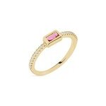 Bague plaqu or jaune calvina pierre synthtique