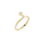 Bague plaqu or jaune lynnha oxyde de zirconium