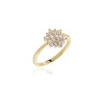 Bague plaqu or sadoth oxyde de zirconium