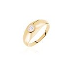 Bague posie plaqu or jaune oxyde de zirconium