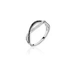 Bague prudentia argent blanc oxyde de zirconium