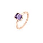 Bague purple mood argent rose oxyde de zirconium Bague purple mood argent rose oxyde de zirconium