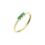 Bague richie or jaune emaraude