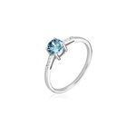 Bague rio argent blanc oxyde de zirconium