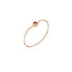 Bague chaine rio selaron argent rose oxyde de zirconium