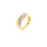Bague rosabella or tricolore diamant