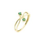 Bague ruqaya or jaune emeraude