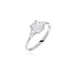 Bague saelle or blanc oxyde de zirconium
