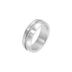 Bague sam acier blanc