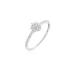 Bague shin or blanc oxyde de zirconium