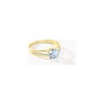 Bague sidoine or bicolore topaze