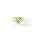 Bague simma or jaune diamant et emeraude