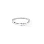 Bague solitaire aphrodite platine blanc diamant