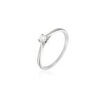 Bague solitaire aphrodite platine blanc diamant