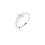 Bague solitaire atalante or blanc diamant