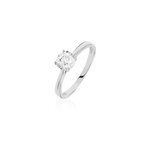 Bague solitaire elyana argent blanc oxyde de zirconium Bague solitaire elyana argent blanc oxyde de zirconium