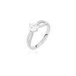 Bague solitaire essie argent blanc oxyde de zirconium Bague solitaire essie argent blanc oxyde de zirconium