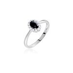 Bague solitaire eulalio argent blanc oxyde de zirconium Bague solitaire eulalio argent blanc oxyde de zirconium