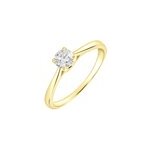 Bague solitaire fiona or jaune diamant synthetique Bague solitaire fiona or jaune diamant synthetique