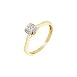 Bague solitaire fiona or jaune diamant synthetique Bague solitaire fiona or jaune diamant synthetique