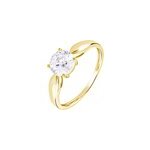 Bague solitaire illyana or jaune oxyde de zirconium