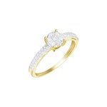 Bague solitaire julia or jaune diamant synthetique