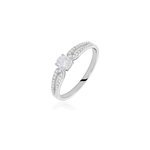 Bague solitaire katalina or blanc diamant Bague solitaire katalina or blanc diamant