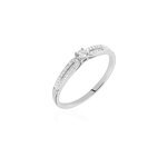 Bague solitaire katalina or blanc diamant