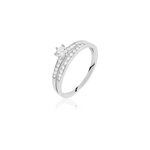 Bague solitaire maella argent blanc oxyde de zirconium Bague solitaire maella argent blanc oxyde de zirconium