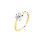 Bague solitaire maurena or jaune oxyde de zirconium