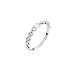 Bague solitaire moccus argent blanc oxyde de zirconium