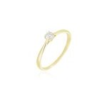 Bague solitaire or jaune fiona diamant synthetique Bague solitaire or jaune fiona diamant synthetique