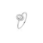 Bague solitaire shandrany argent blanc oxyde de zirconium