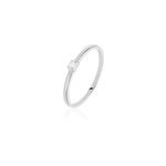 Bague solitaire superposition or blanc diamant