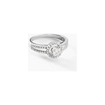 Bague solitaire titemae argent blanc oxyde de zirconium Bague solitaire titemae argent blanc oxyde de zirconium