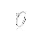 Bague solitaire veronika or blanc diamant