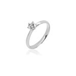 Bague solitaire veronika or blanc diamant