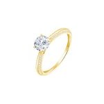 Bague solitaire veronique - marie or jaune oxyde de zirconium